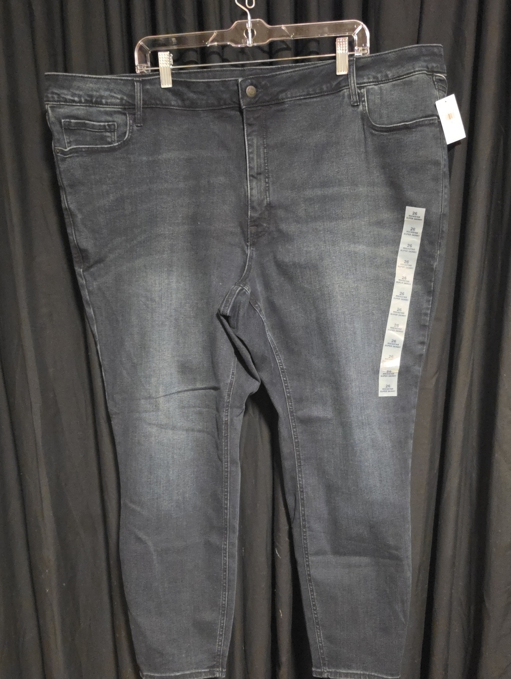 Women's Dark Gray Stretch Jeans - Rockstar Super Skinny